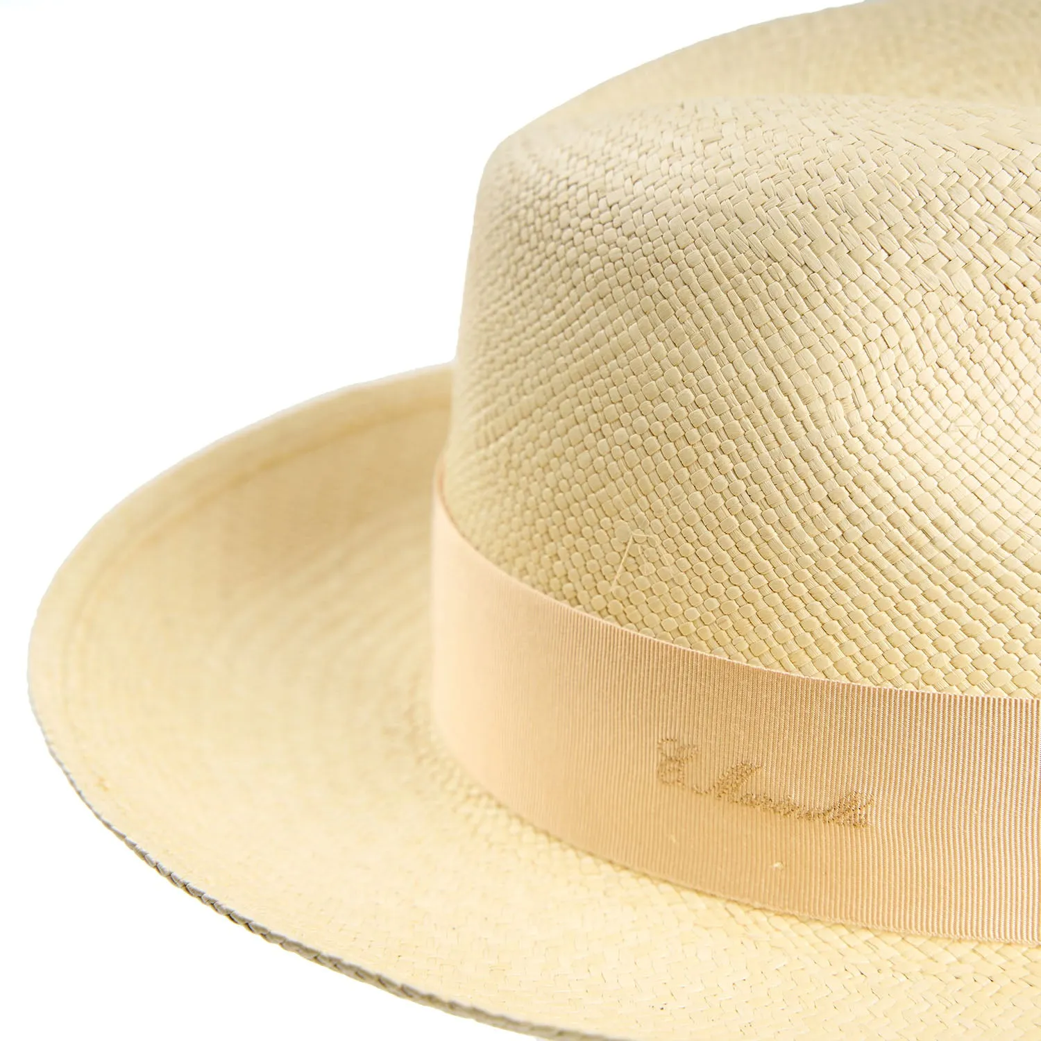 PANAMA AMEDEO MODEL WITH ORANGE SILK DETAILS - 55 cm