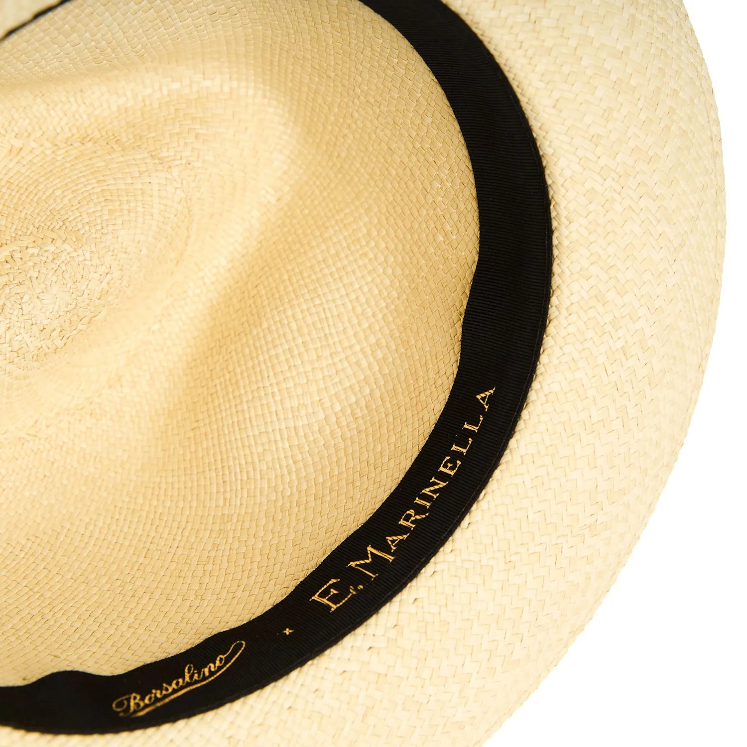 PANAMA AMEDEO MODEL WITH ORANGE SILK DETAILS ON BOW AND BAND, 56 CM