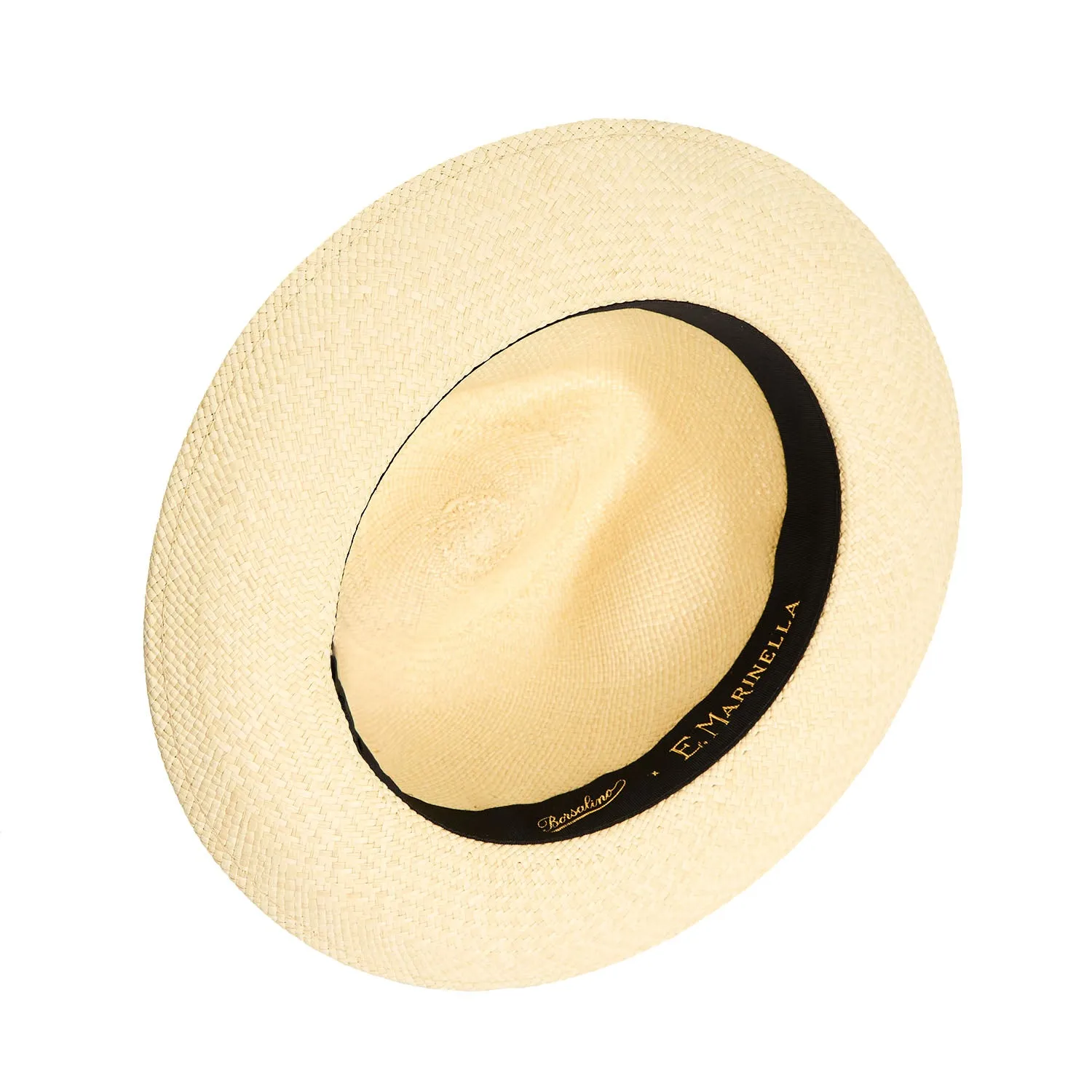PANAMA AMEDEO MODEL WITH ORANGE SILK DETAILS ON BOW AND BAND, 56 CM