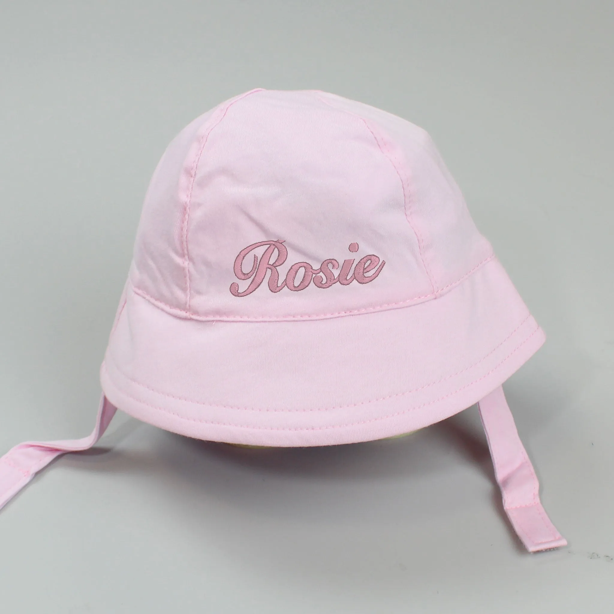 Personalised Baby Girl Sun Hat - Pink