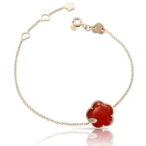 Petit Joli 18K Rose Gold Carnelian Diamond Bracelet
