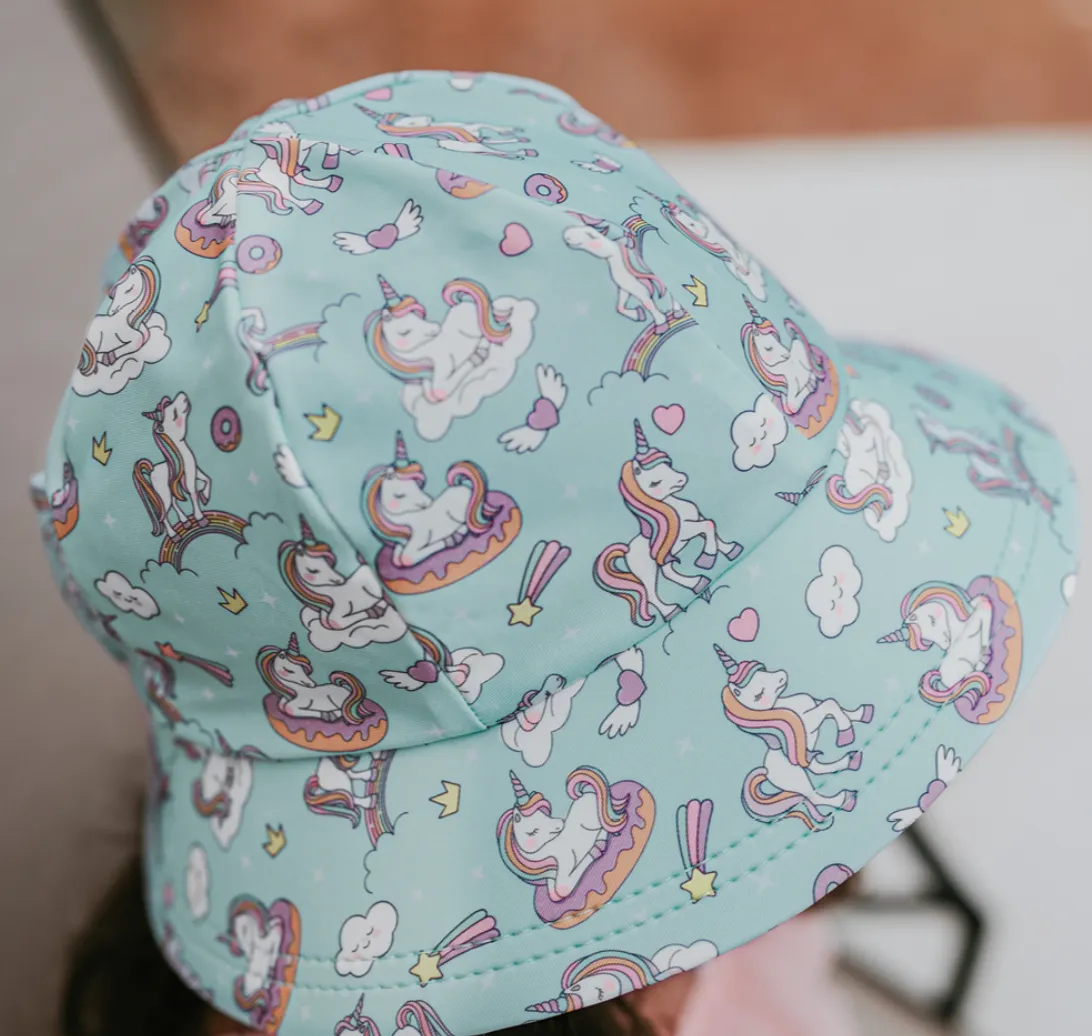 Ponytail Swim Bucket Beach Hat - 2 Designs