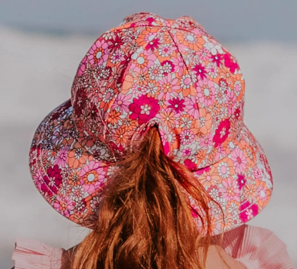 Ponytail Swim Bucket Beach Hat - 2 Designs