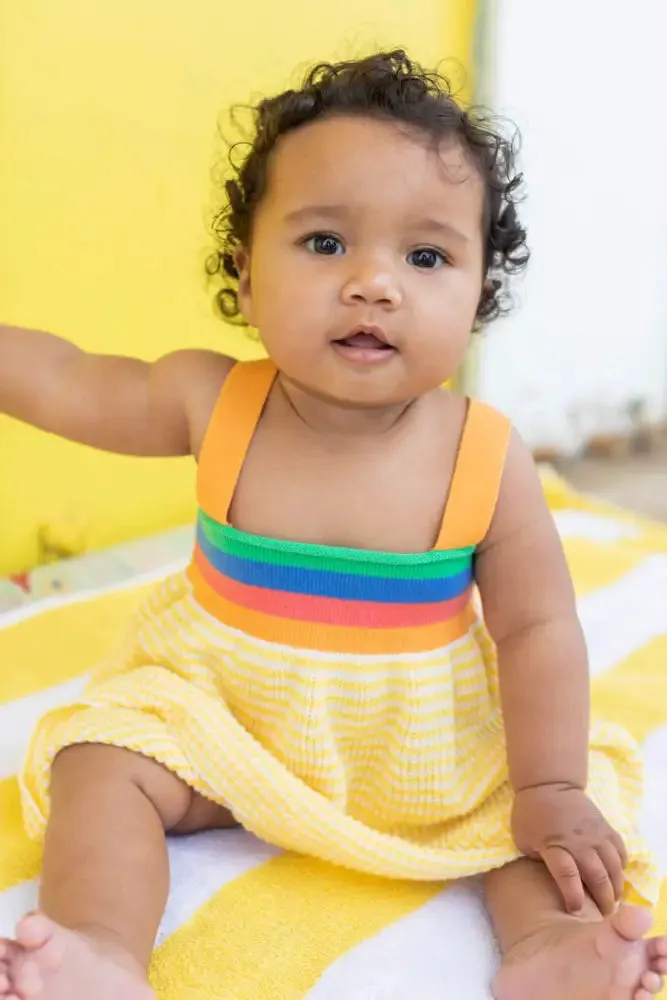 Poole - Yellow Knitted Sun Dress