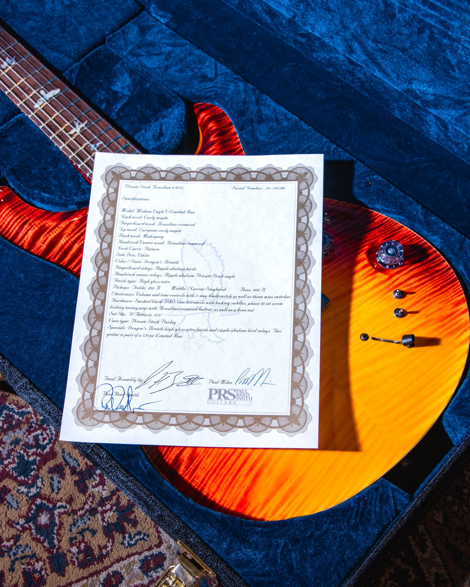 PRS Private Stock Modern Eagle V LTD Dragon's Breath, USED