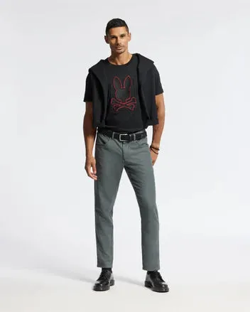 Psycho Bunny Men's Pierce Embroidered Graphic Tee - Black