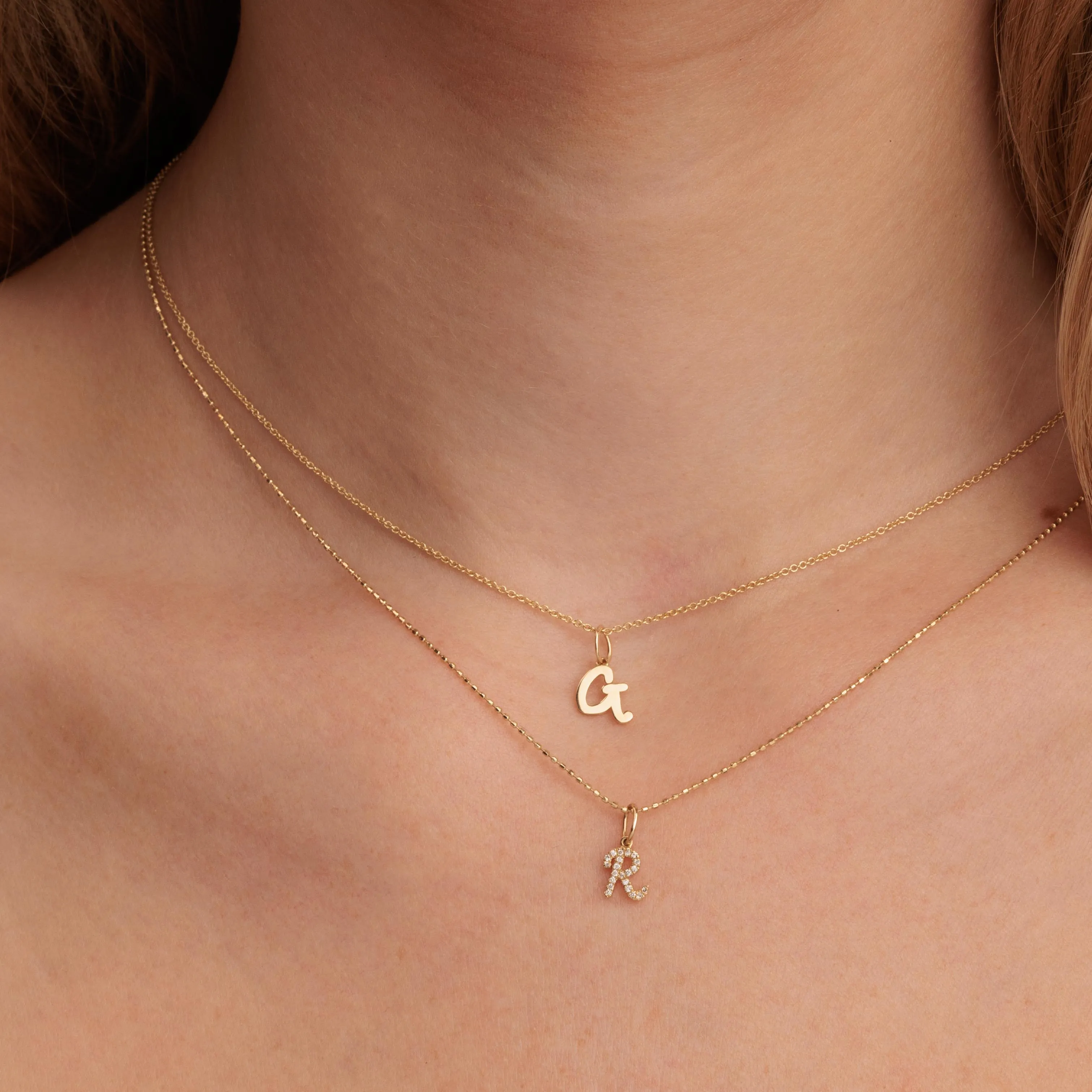 Pure Gold Tiny Initial Charm