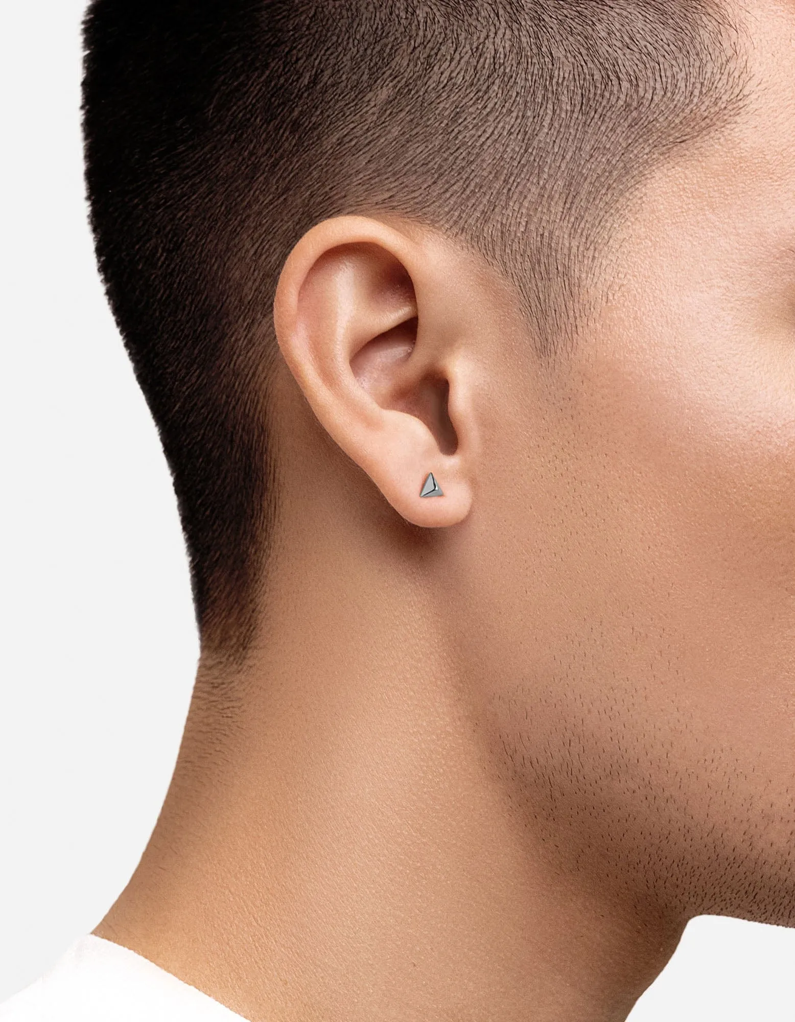 Pyramid Stud Earring, Sterling Silver
