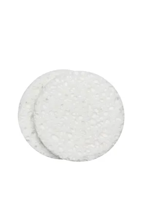 QVS 10-1067 Natural Cellulose Round Cleansing Sponges Pack of 2