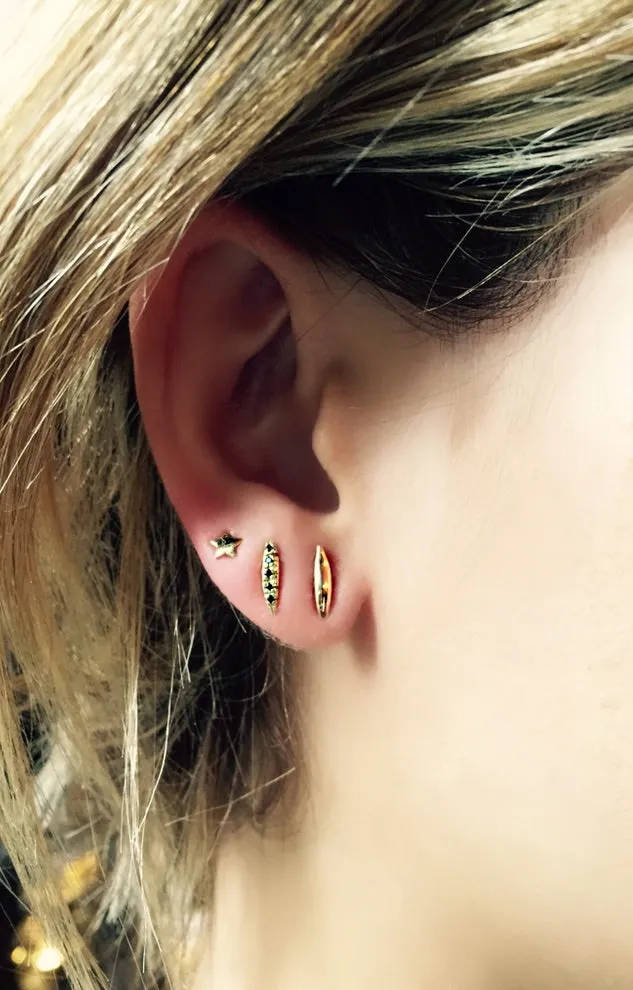 Raw Earrings - Rose Gold