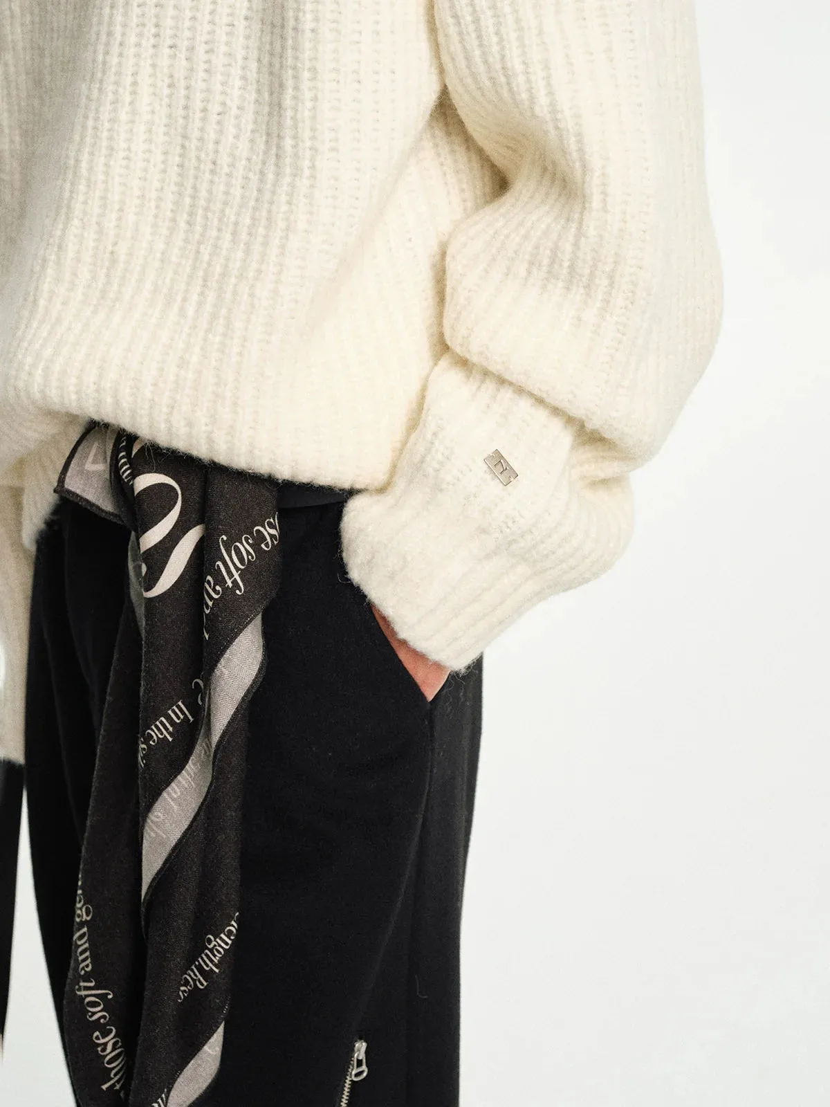 Ribbed Crew Neck Sweater