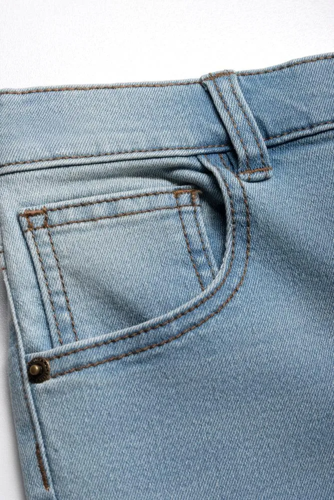 Ripped Denim Shorts Blue