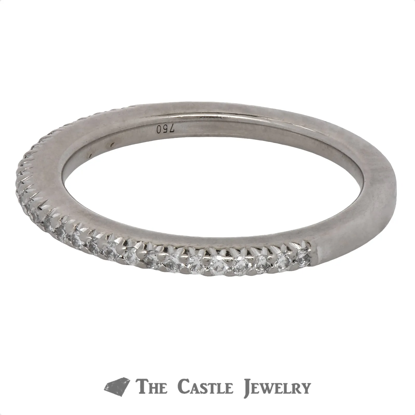 Ritani Diamond Wedding Band Crafted in 18K White Gold