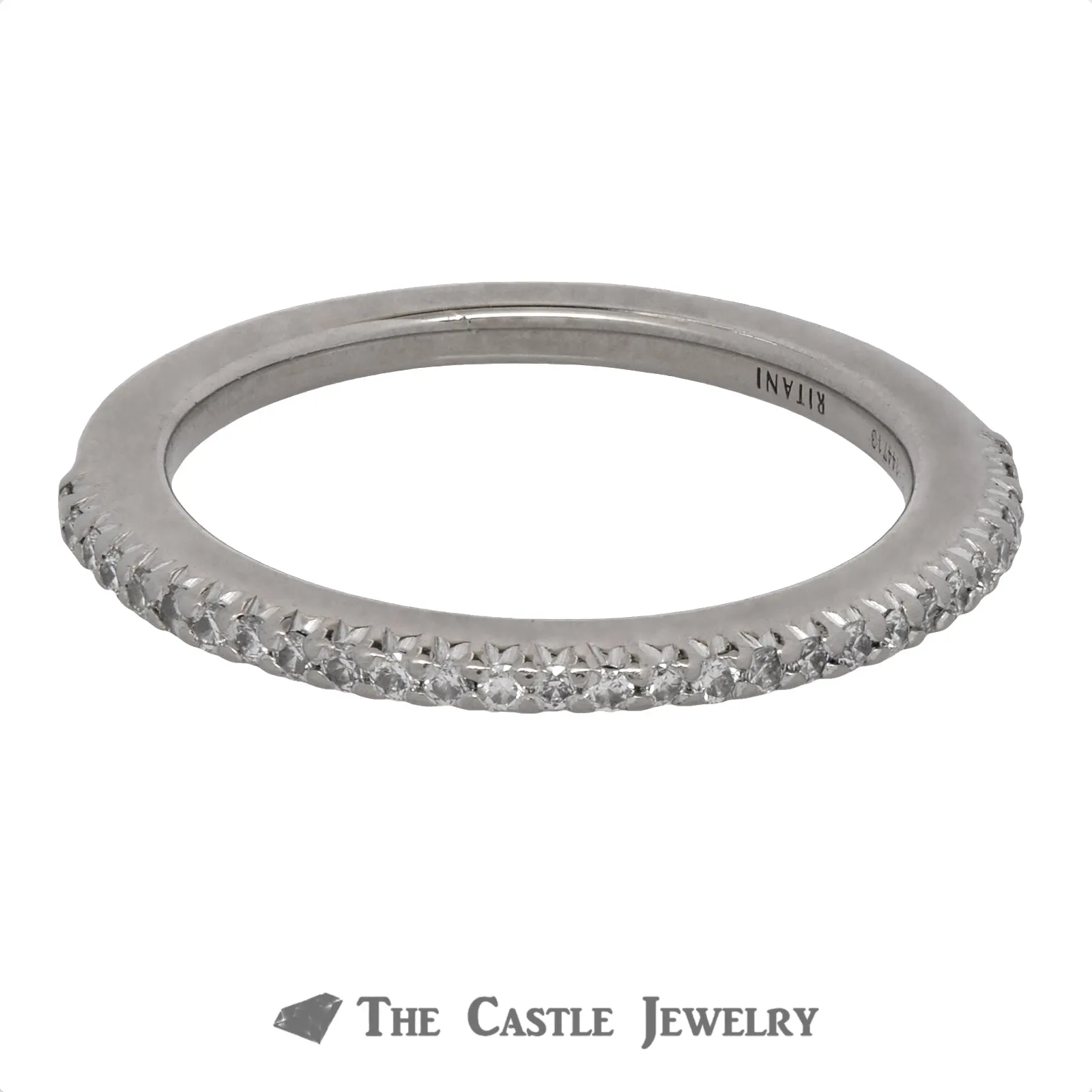 Ritani Diamond Wedding Band Crafted in 18K White Gold