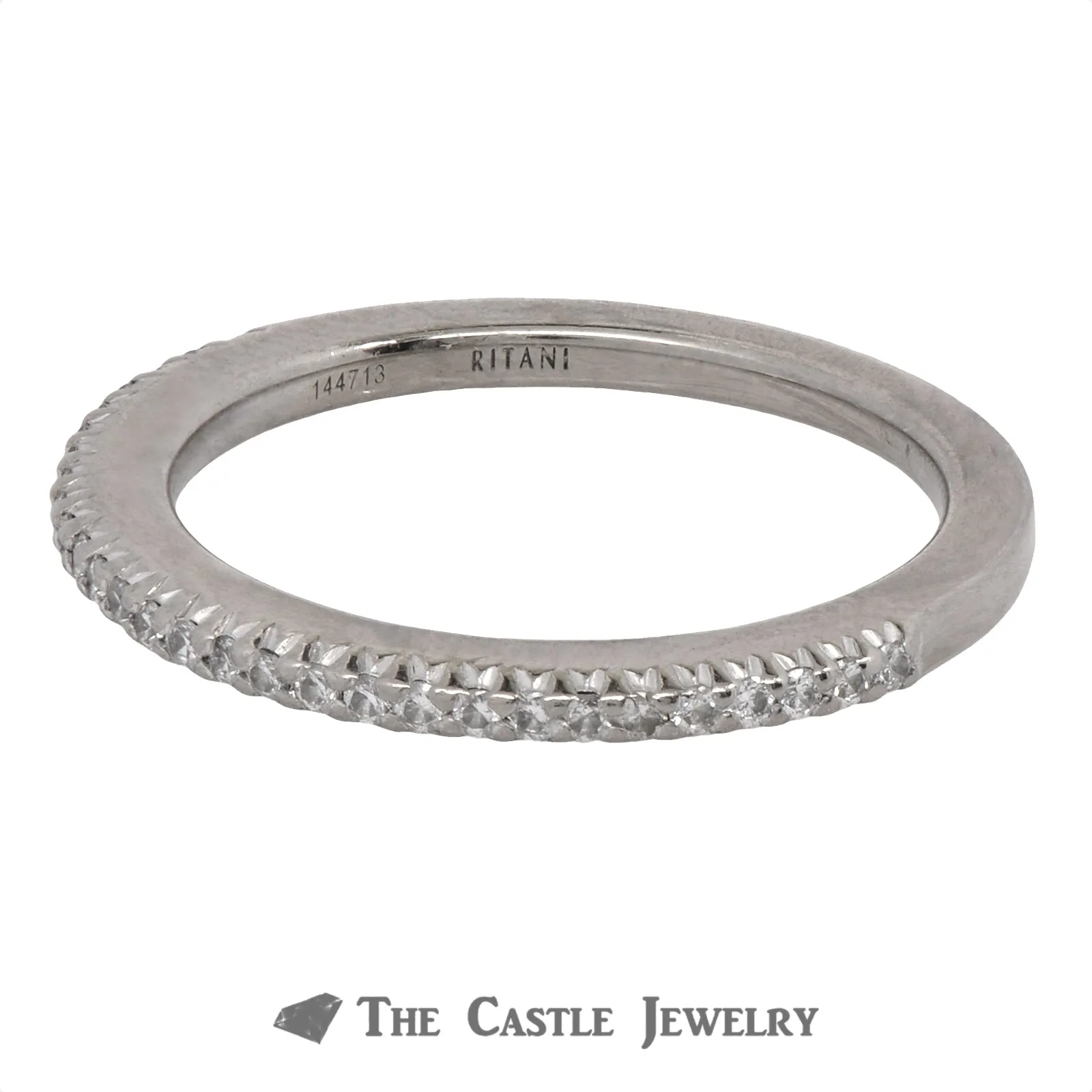 Ritani Diamond Wedding Band Crafted in 18K White Gold