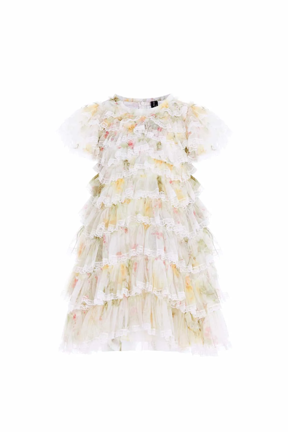 Rose Ruffle Lace Kids Dress