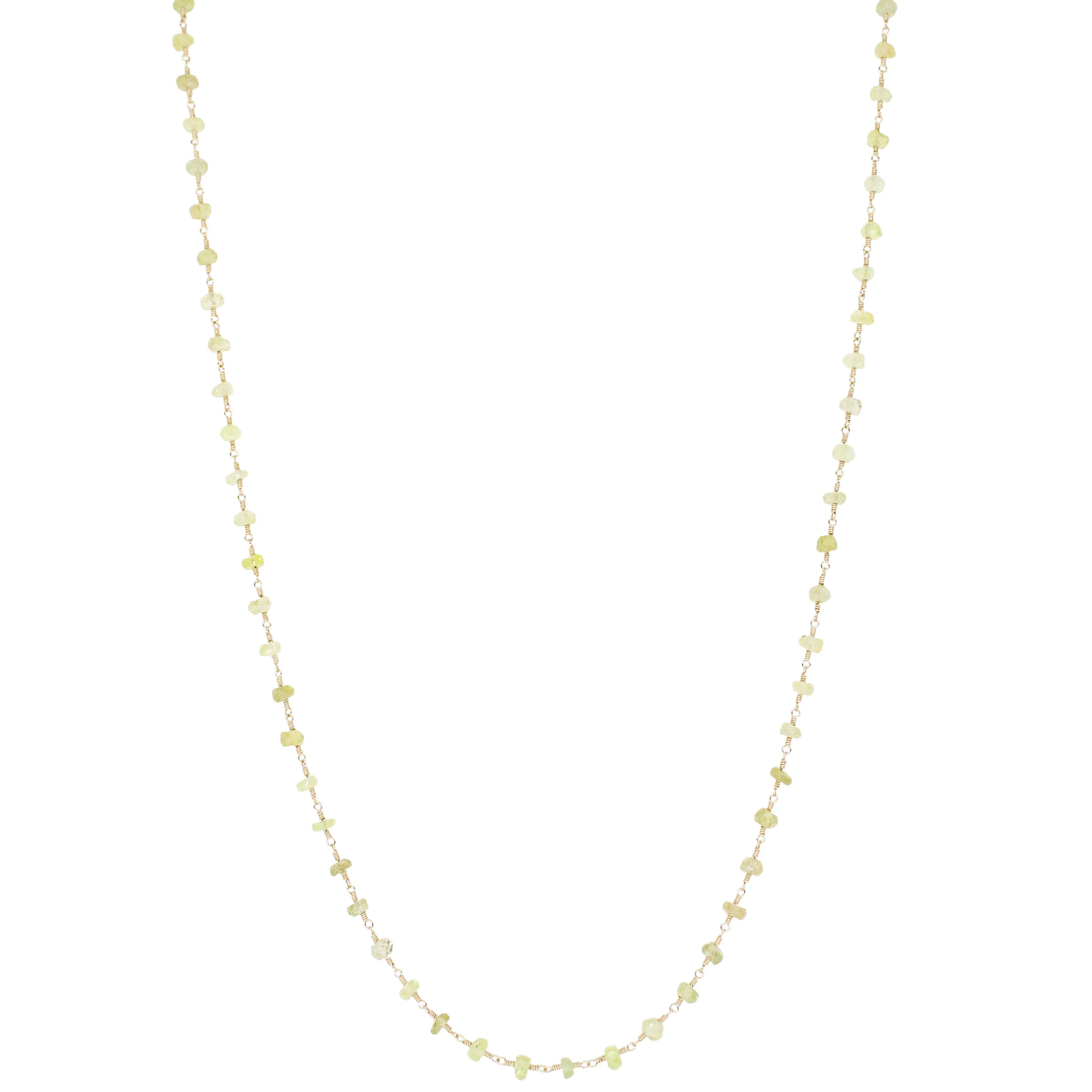 Sacred Strand Satin Necklace Chrysoberyl