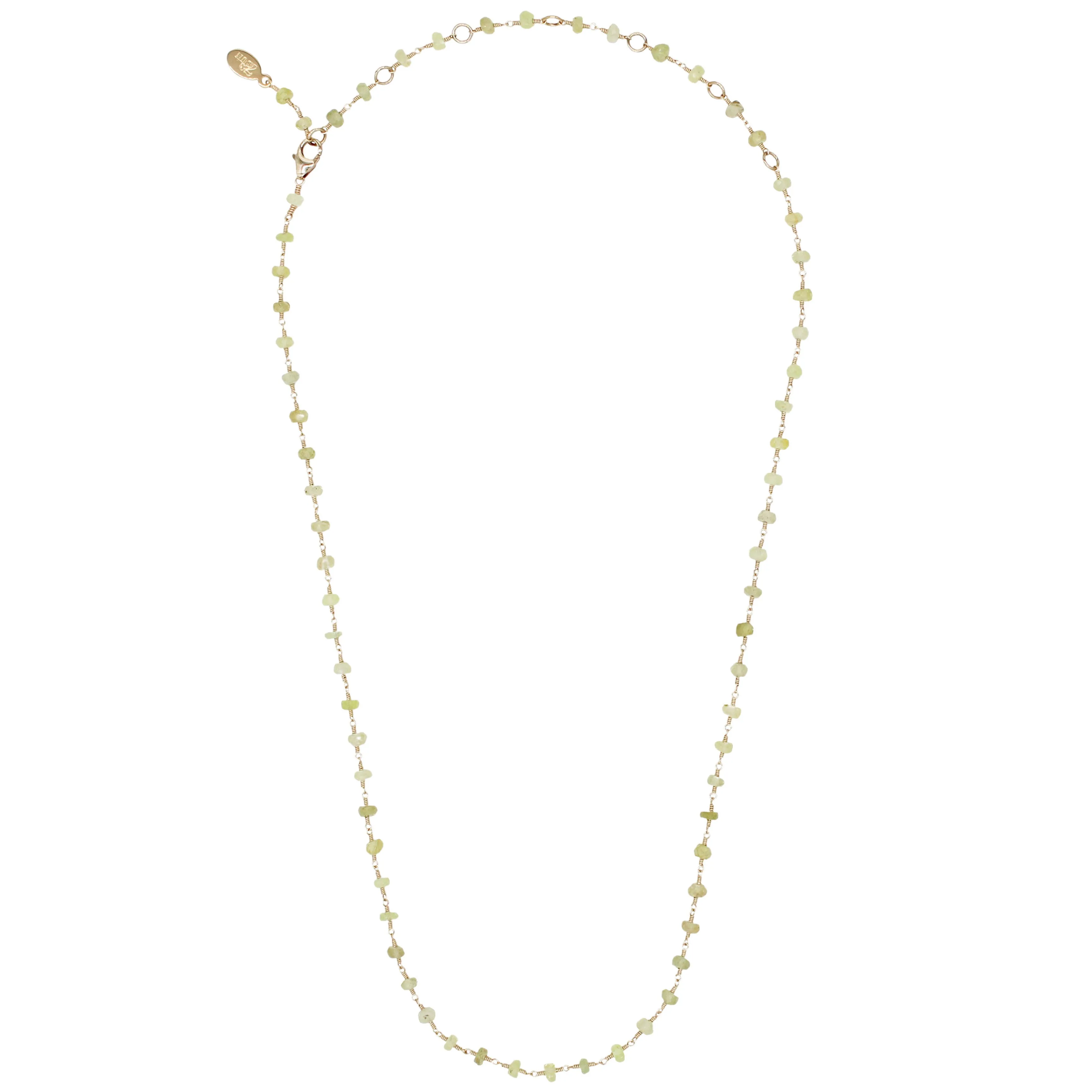 Sacred Strand Satin Necklace Chrysoberyl
