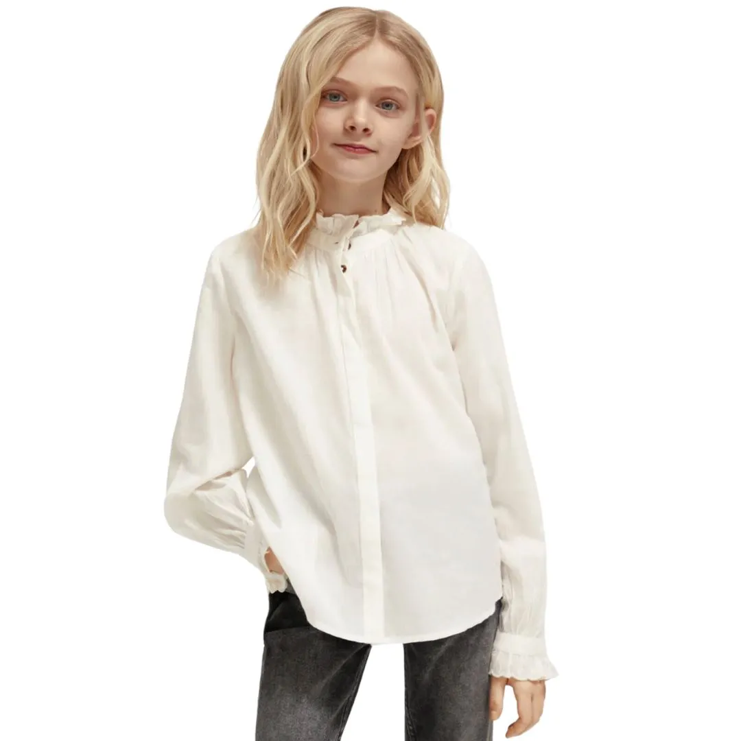 Scotch & Soda Soft White Long Sleeve Shirt