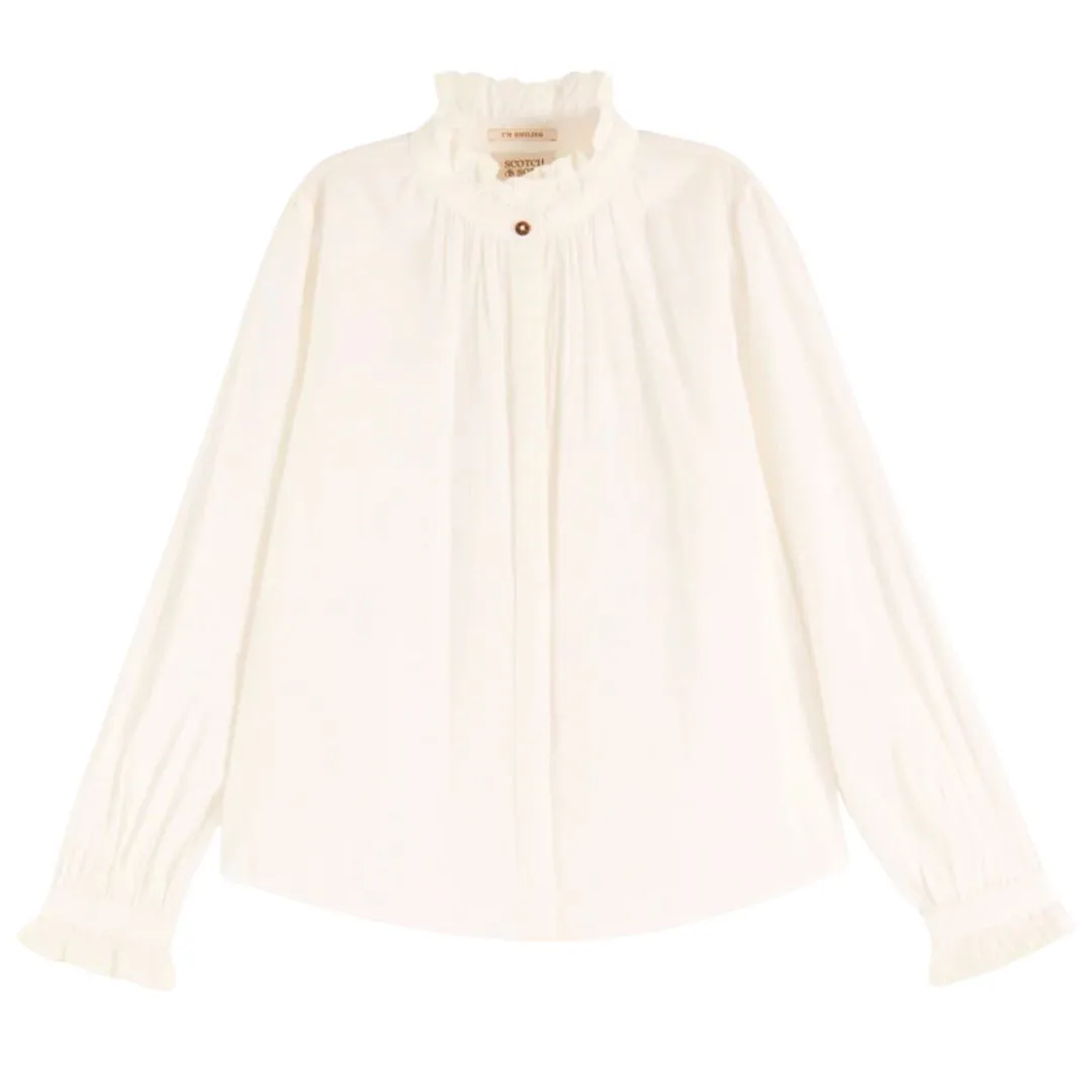 Scotch & Soda Soft White Long Sleeve Shirt