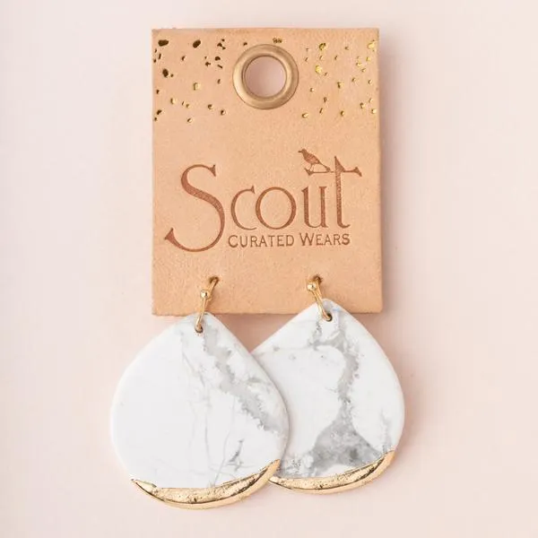 Scout Curated Wears Stone Dipped Teardrop Earring - Picasso Jasper