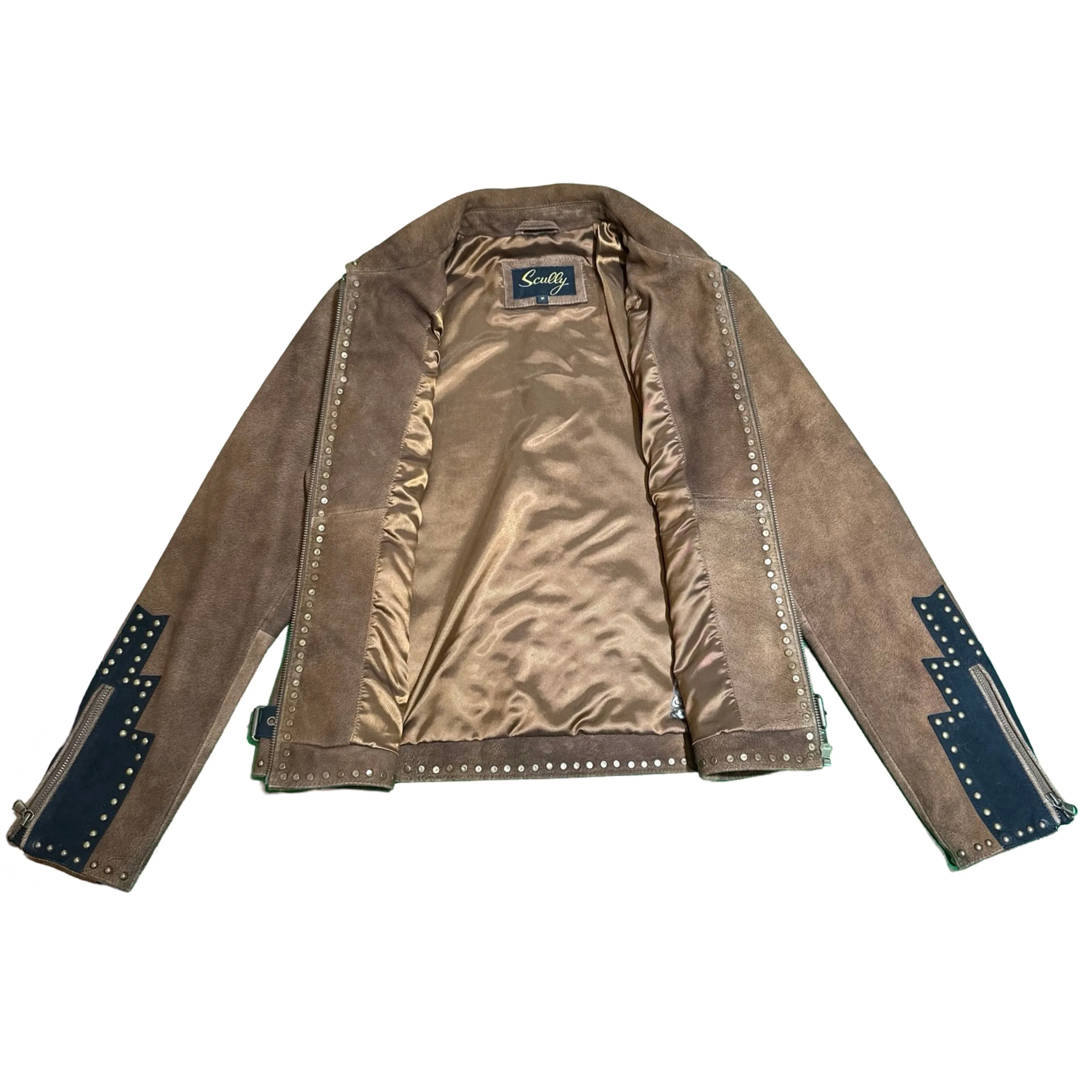 Scully Women's Brown / Black Suede Studded Western Jacket