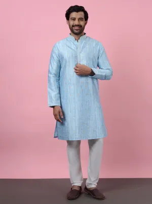 Sea Blue Kurta Pajama | Azania