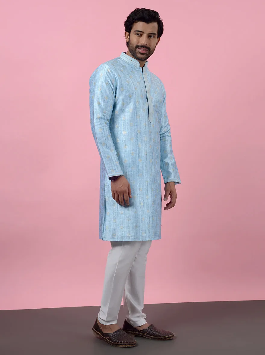Sea Blue Kurta Pajama | Azania