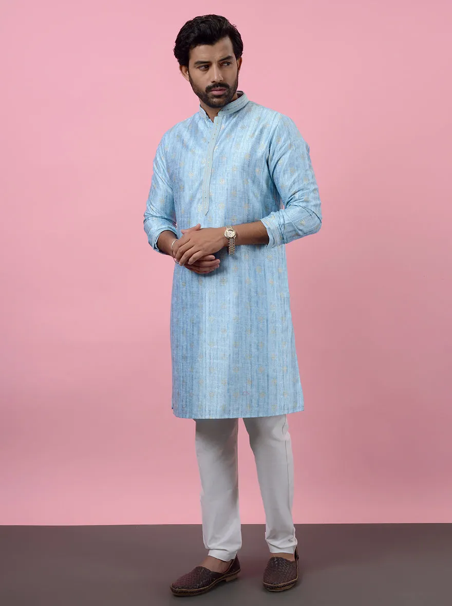 Sea Blue Kurta Pajama | Azania