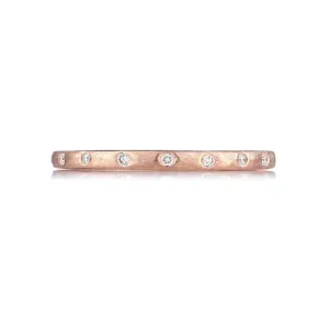 Sethi Couture 18K Rose Gold Dunes Narrow White Diamond Band