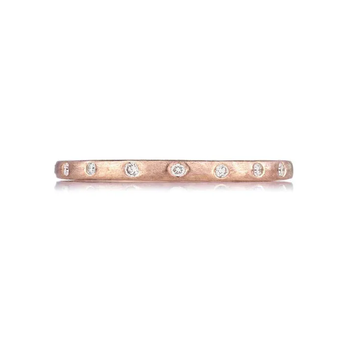 Sethi Couture 18K Rose Gold Dunes Narrow White Diamond Band