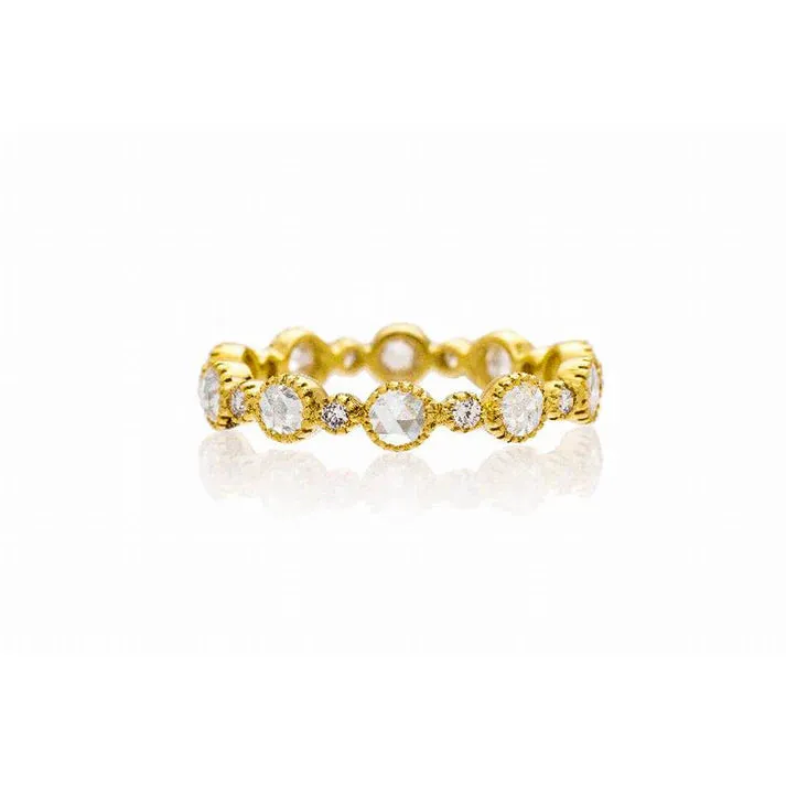 Sethi Couture 18K Yellow Gold Cassie White Diamond Eternity Band - Size 6.5