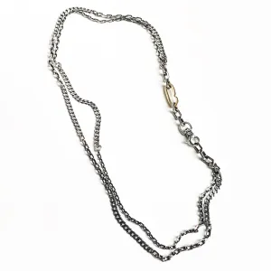 Side Clasp Double Combo Chain