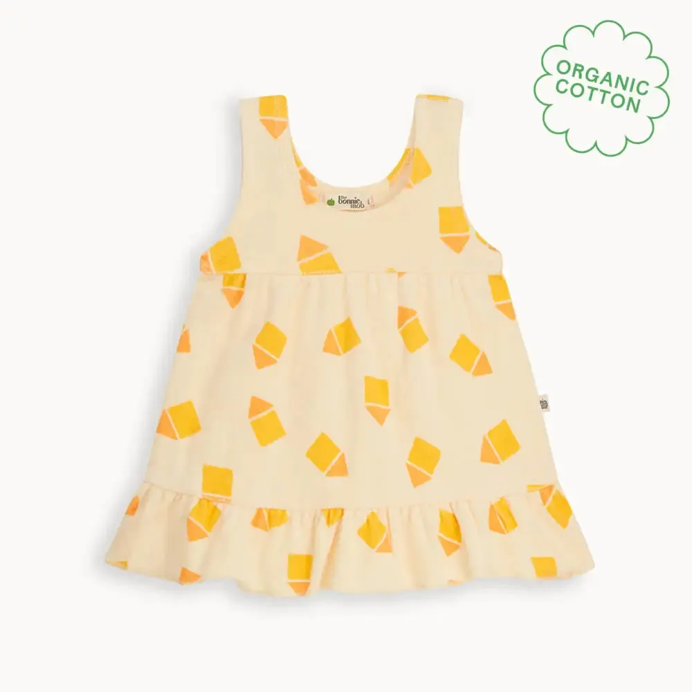 Silky - Yellow Beach Hut Towelling Sun Dress