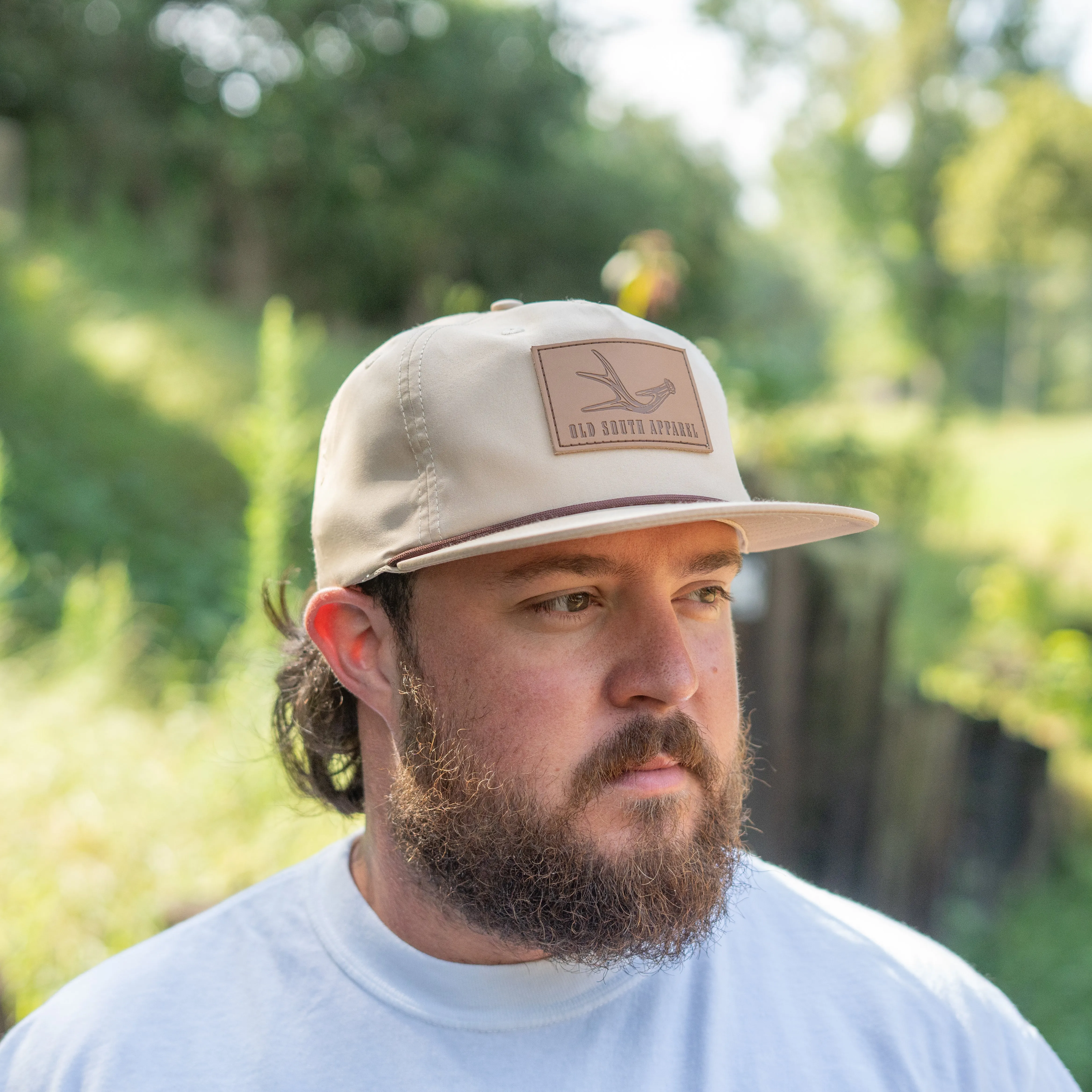 Single Antler Leather Patch - Trucker Hat