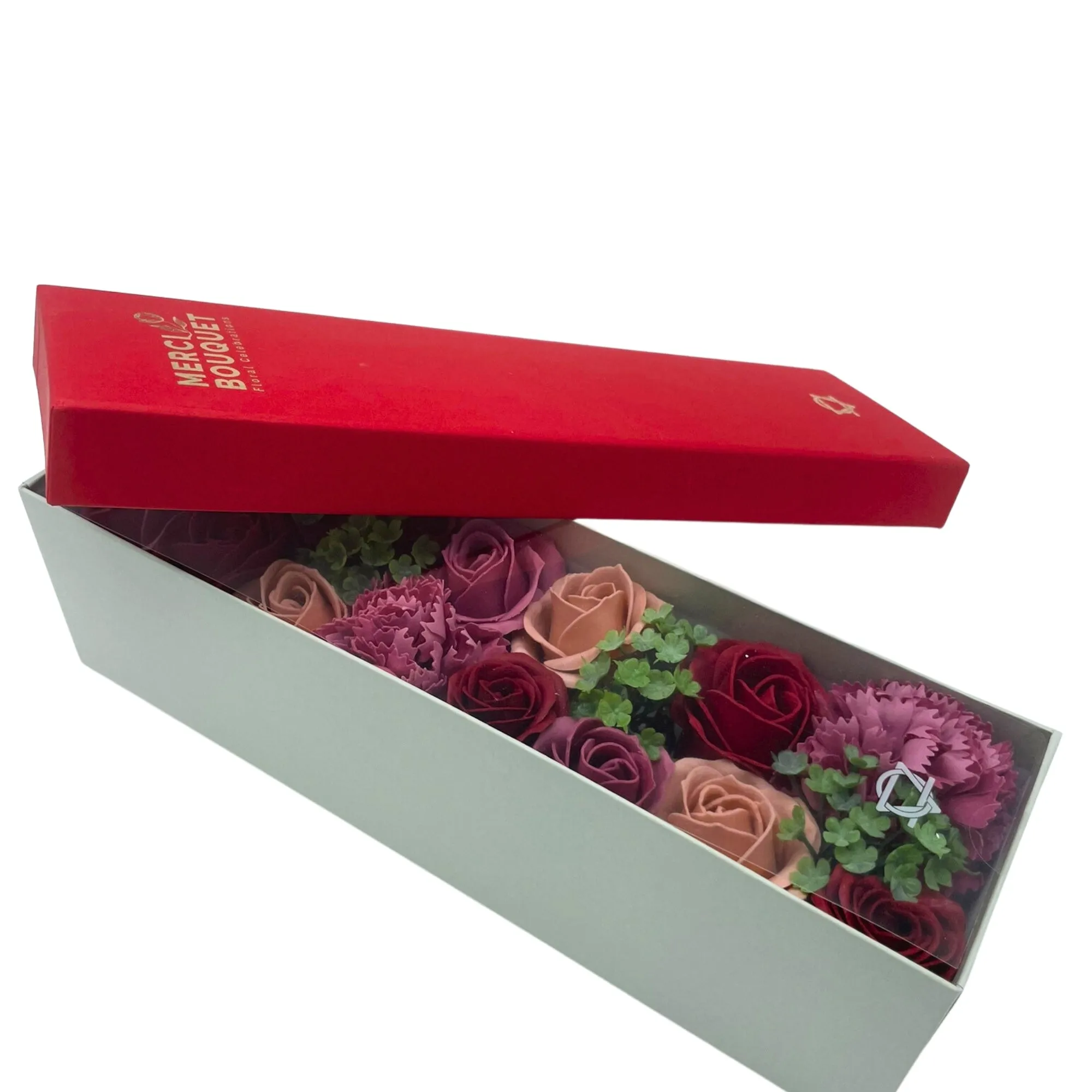 Soap Flowers Long Box - Vintage Roses