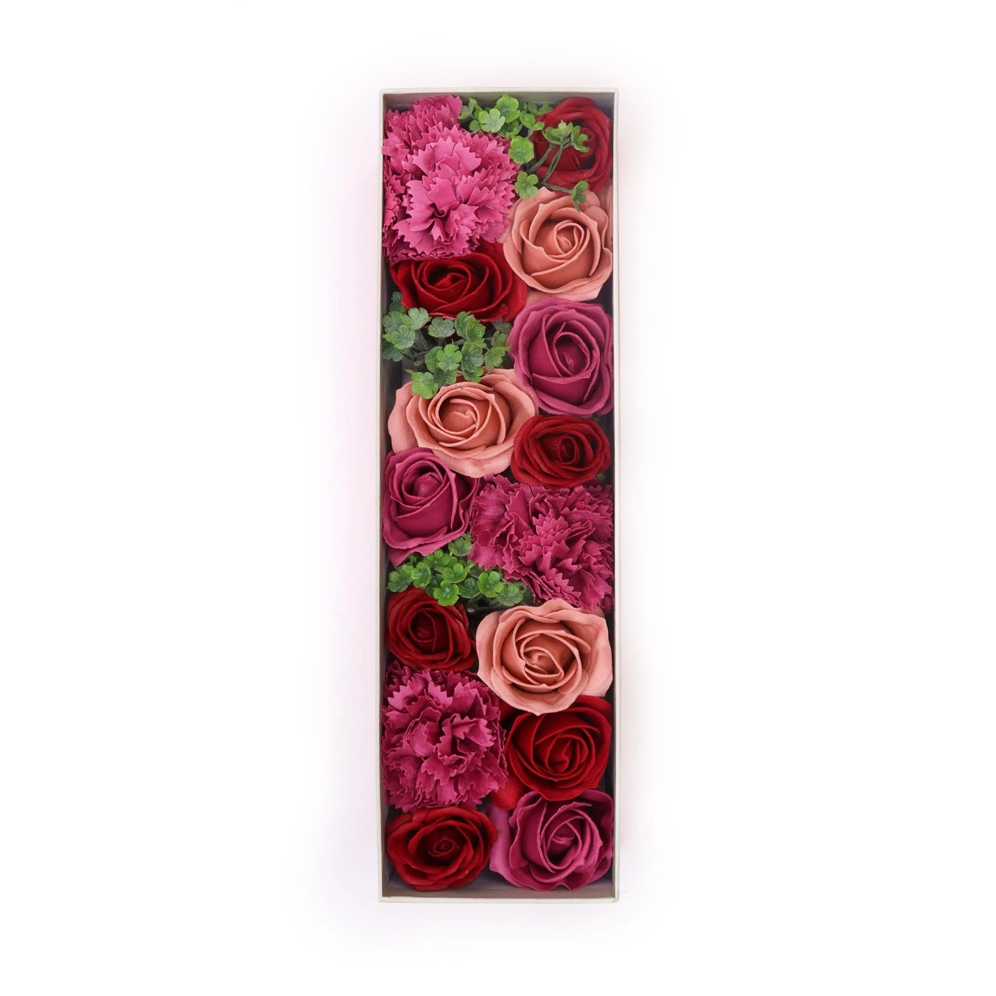 Soap Flowers Long Box - Vintage Roses