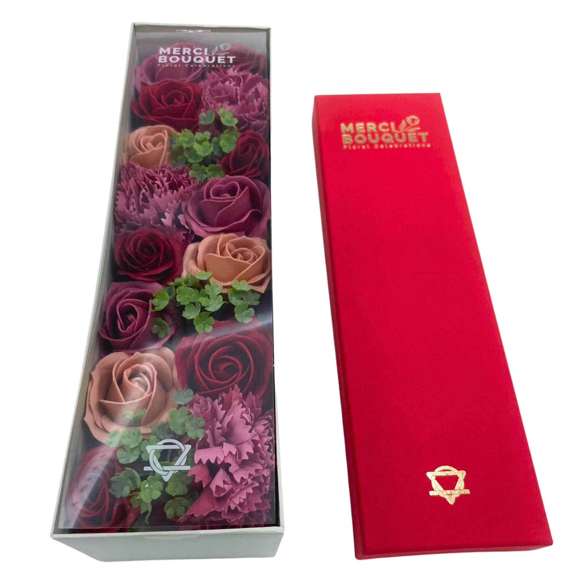 Soap Flowers Long Box - Vintage Roses