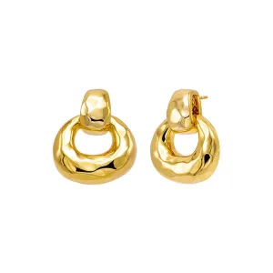 Solid Open Drop Stud Earring