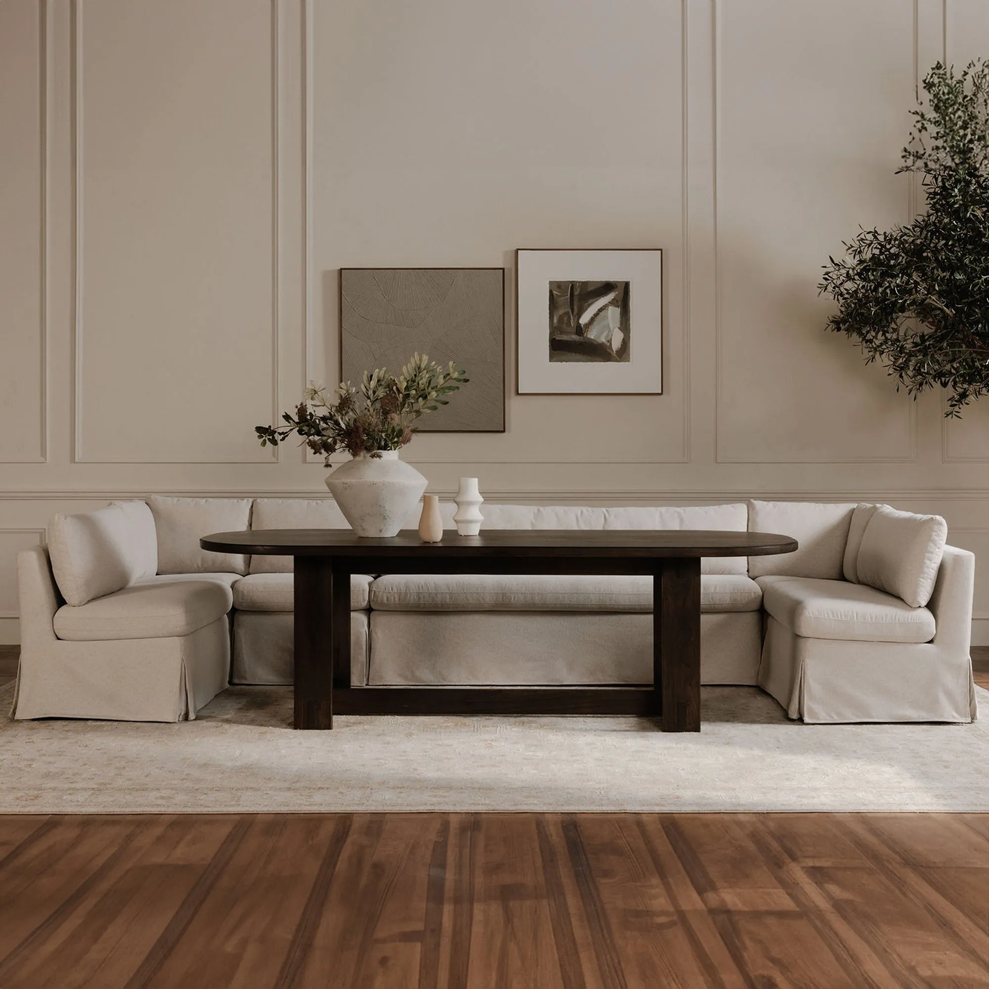 Sophisticated U-Shape Dining Banquette Set