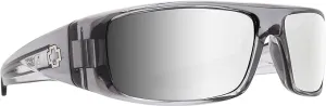 Spy Logan Clear Smoke Happy Gray Green with Silver Mirror