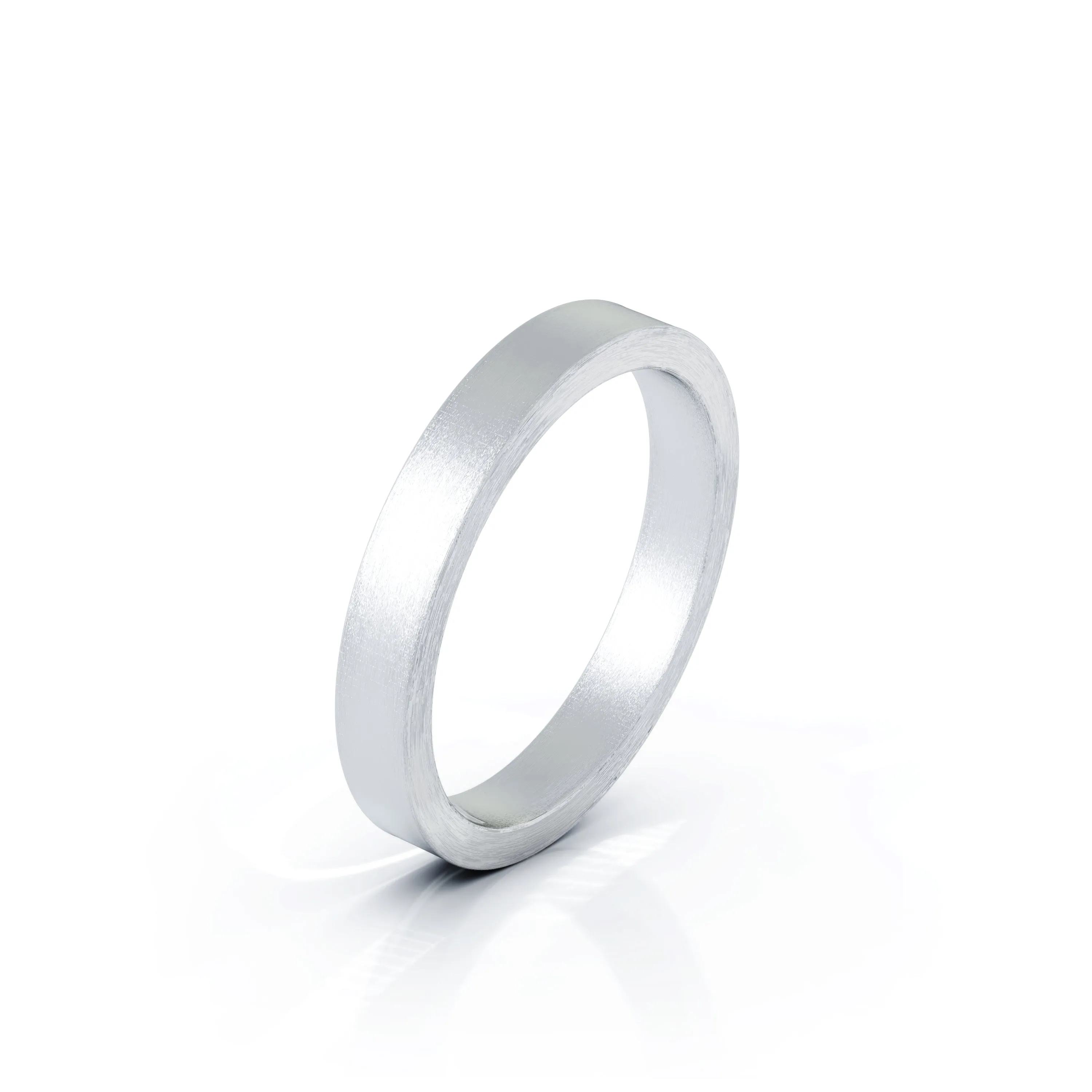 Square Profile 3MM Matte Finish Wedding Band in 14K Gold
