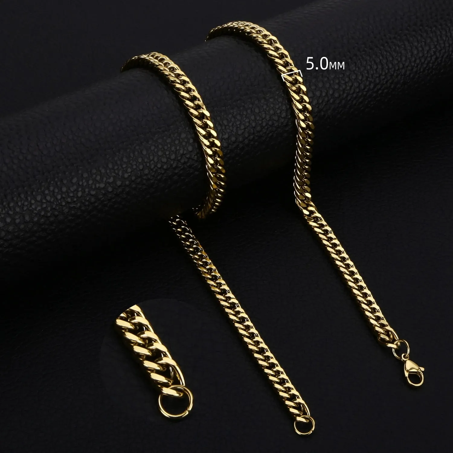 Stainless Steel Cuban Link Chain Necklace