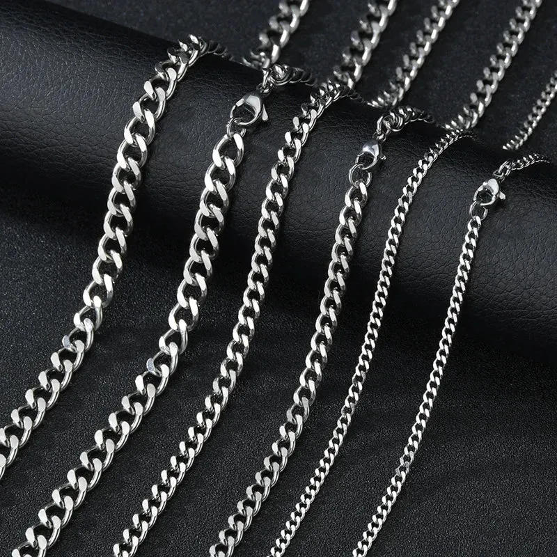 Stainless Steel Cuban Link Chain Necklace