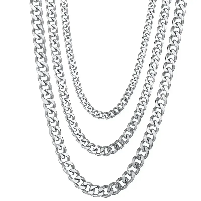 Stainless Steel Cuban Link Chain Necklace