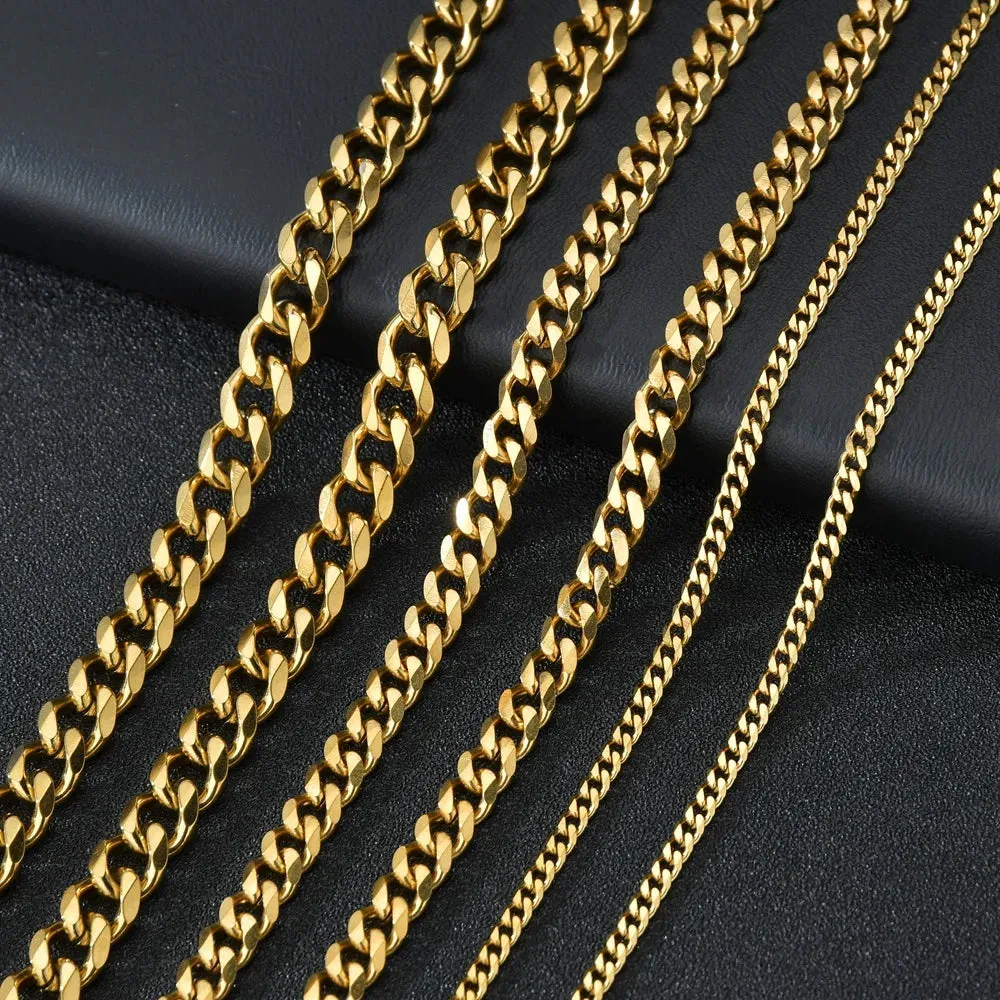 Stainless Steel Cuban Link Chain Necklace