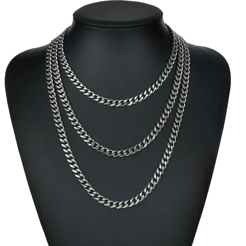 Stainless Steel Cuban Link Chain Necklace
