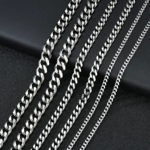Stainless Steel Cuban Link Chain Necklace