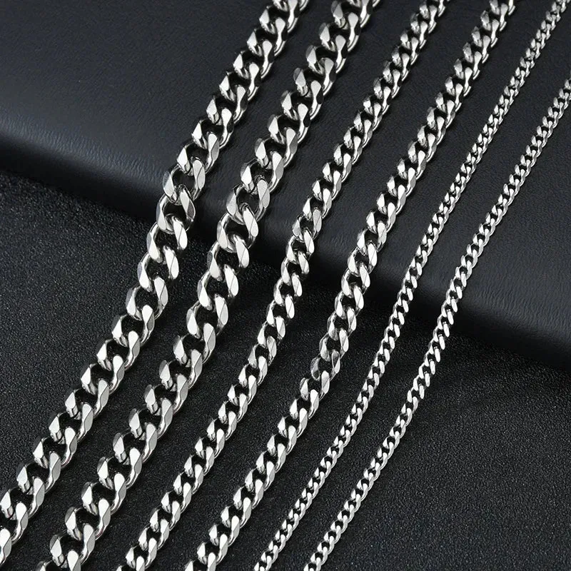 Stainless Steel Cuban Link Chain Necklace