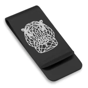 Stainless Steel Geometric Polygon Hippo Classic Slim Money Clip
